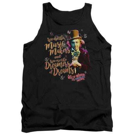 Willy Wonka And The Chocolate Factory Music Makers Mens Tank Top Shirt Black Officially Licensed