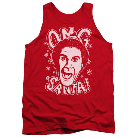 Elf Omg Santa Mens Tank Top Shirt Red Officially Licensed