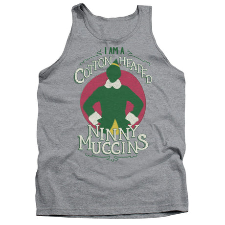 Elf Cotton Headed Mens Tank Top Shirt Athletic Heather Officially Licensed