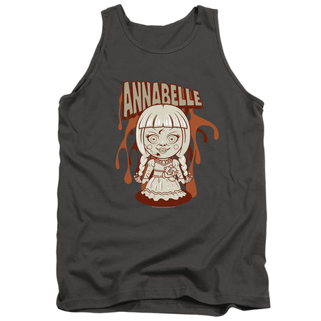 Annabelle Annabelle Illustration Mens Tank Top Shirt Charcoal Officially Licensed