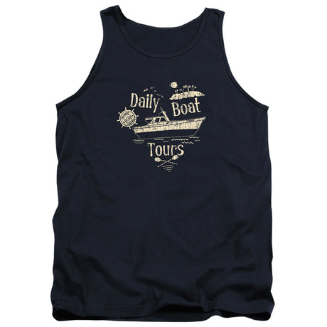 Gilligans Island Ss Minnow Mens Tank Top Shirt Navy