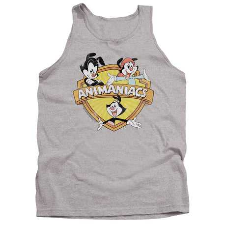 Animaniacs Shielded Animaniacs Mens Tank Top Shirt Athletic Heather Officially Licensed