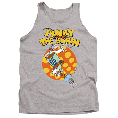 Pinky And The Brain Soda Mens Tank Top Shirt Athletic Heather Officially Licensed