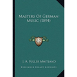 Masters Of German Music (1894)