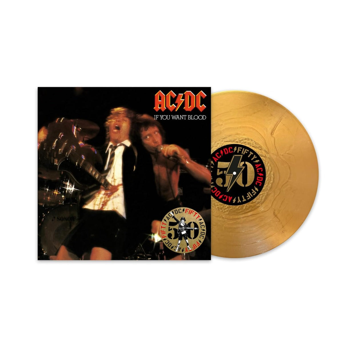 AC/DC If You Want Blood You've Got It (50th Anniversary Edition, Gold Color Vinyl) [Records & LPs]