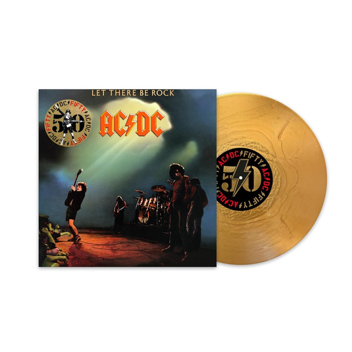 AC/DC Let There Be Rock (50th Anniversary Edition, Gold Color Vinyl) [Records & LPs]