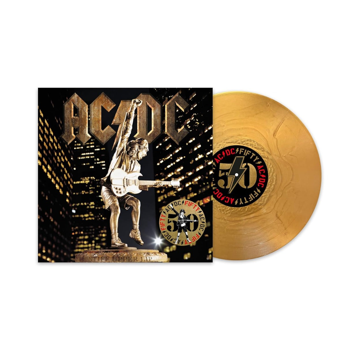 AC/DC Stiff Upper Lip (50th Anniversary Edition, Gold Color Vinyl) [Records & LPs]