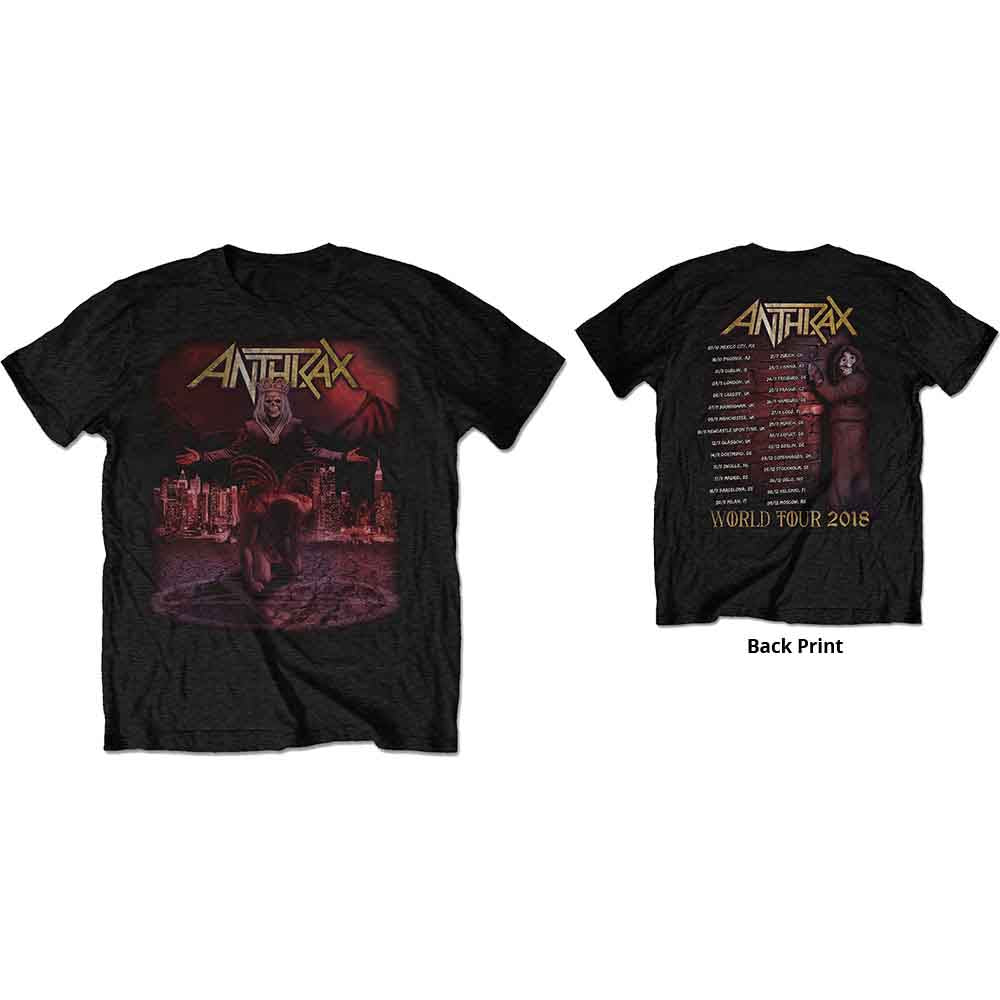 Camiseta de la gira mundial Bloody Eagle de Anthrax 2018