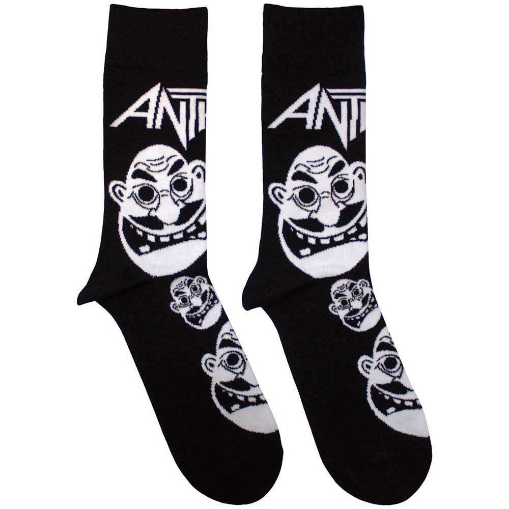 Anthrax Faces Pattern B&W [Socks]