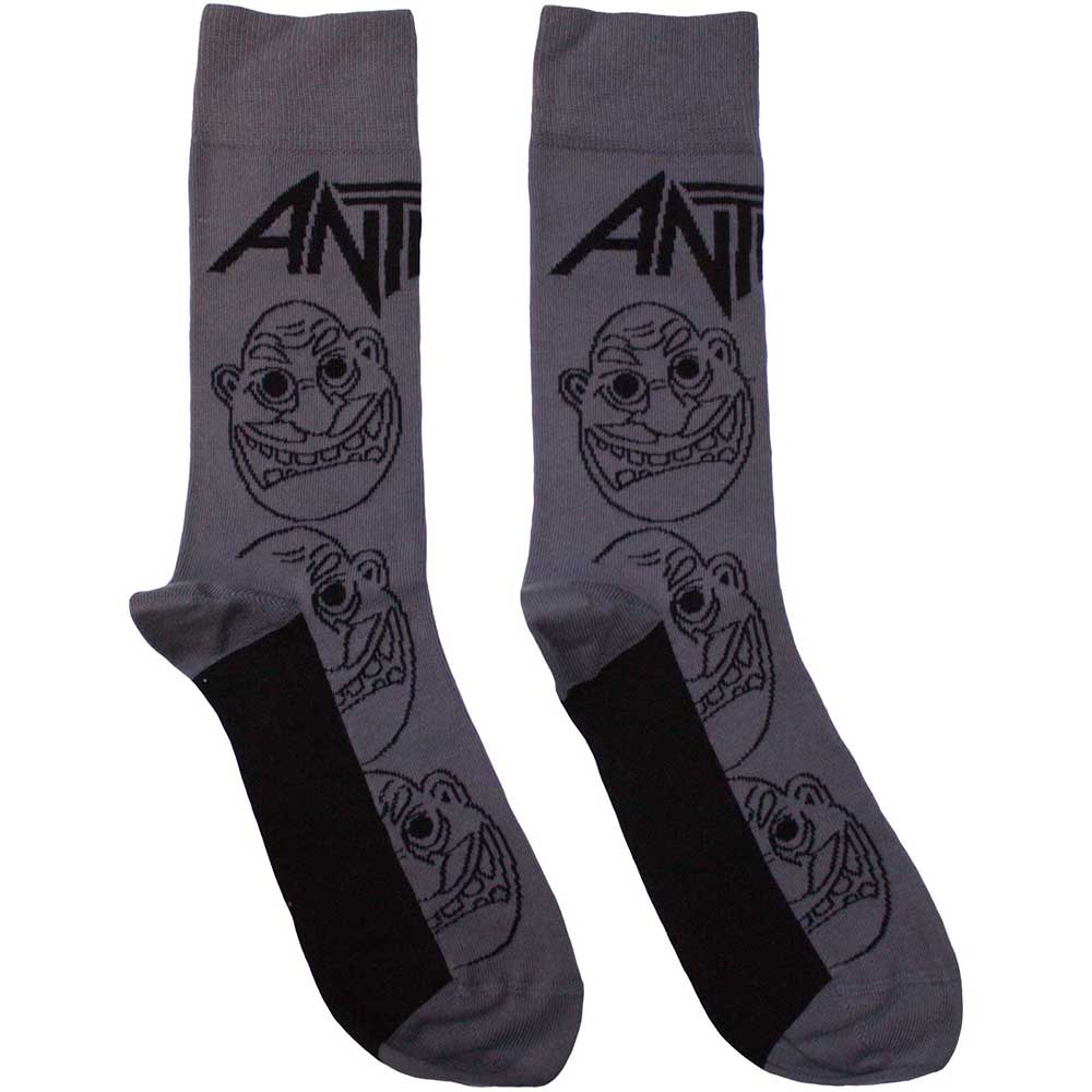 Calcetines con estampado de caras de ántrax