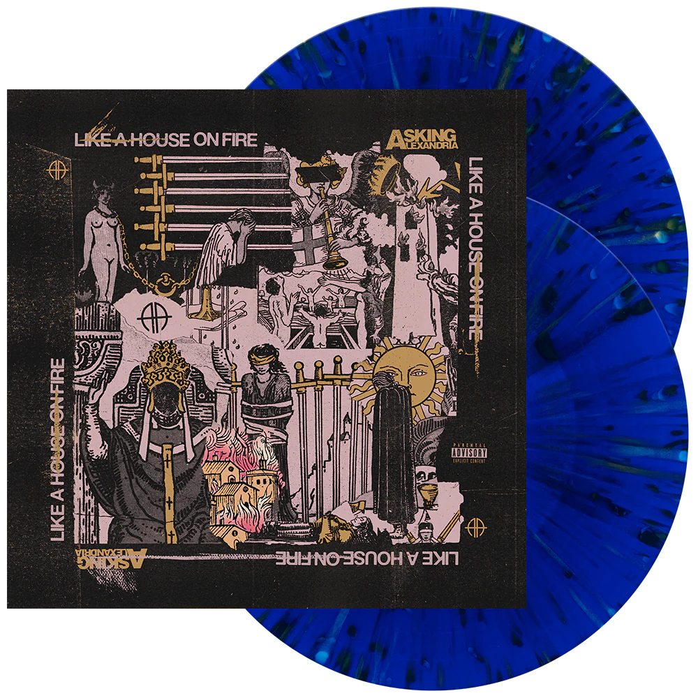 Asking Alexandria Like A House On Fire (Indie Exclusive, Clear Vinyl, Royal Blue, Pink, Gold) (2 Lp's) [Vinyl] - Apocalypse Vinyl