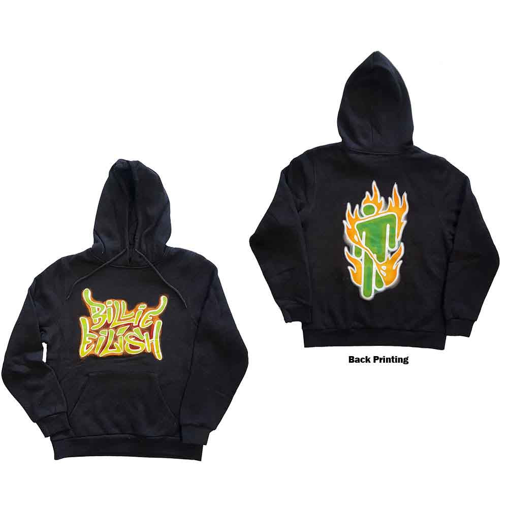 Billie Eilish Airbrush Flames Blohsh [Sweatshirt]