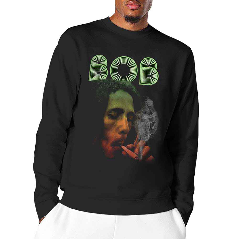 Camiseta de manga larga con degradado de humo de Bob Marley