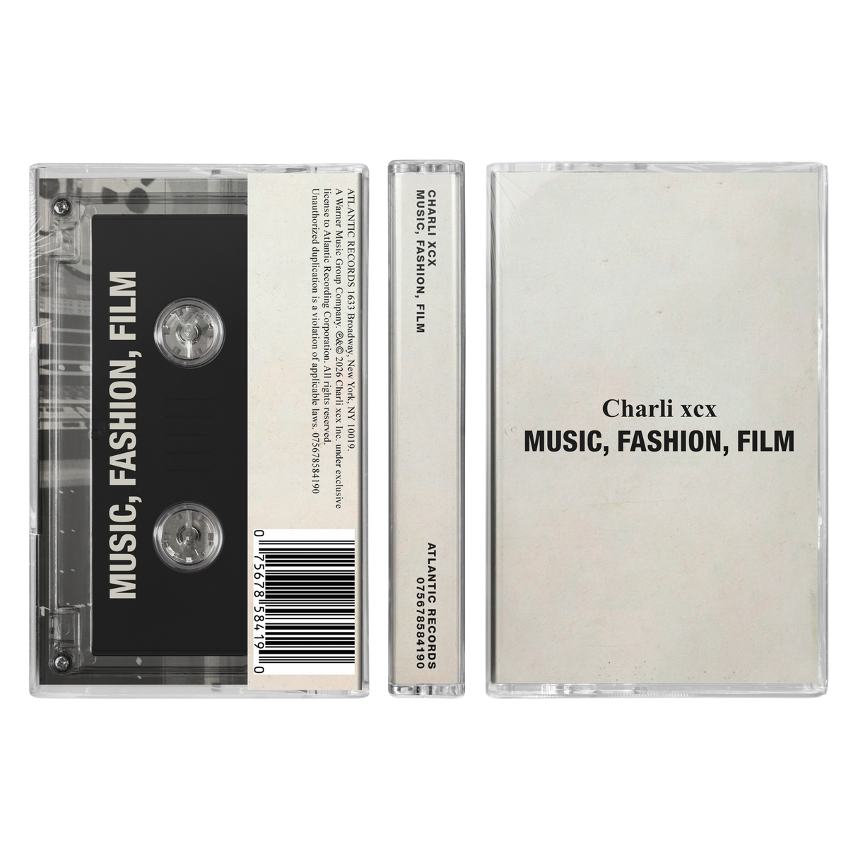 Charli XCX - Music, Fashion, Film [Cassette]