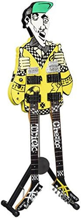 Rick Nielsen Cheap Trick 1983 Hamer Uncle Dick Doubleneck Mini Guitar Replica Collectible (Large Item, Collectible, Figure) (Action Figure)
