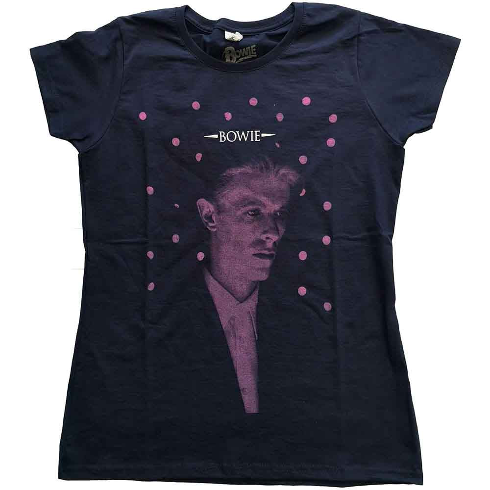 Camiseta de manga corta con estampado de lunares de David Bowie