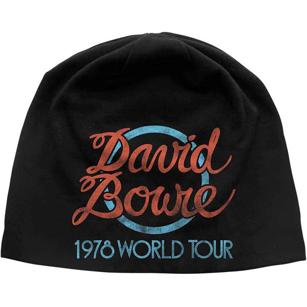 Gorro con estampado del logotipo de la gira mundial de David Bowie de JD