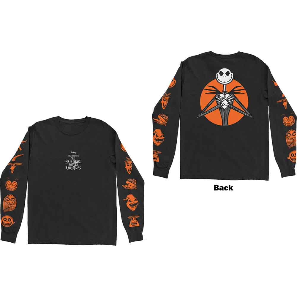 Disney The Nightmare Before Christmas All Characters Orange [L/S Shirt]