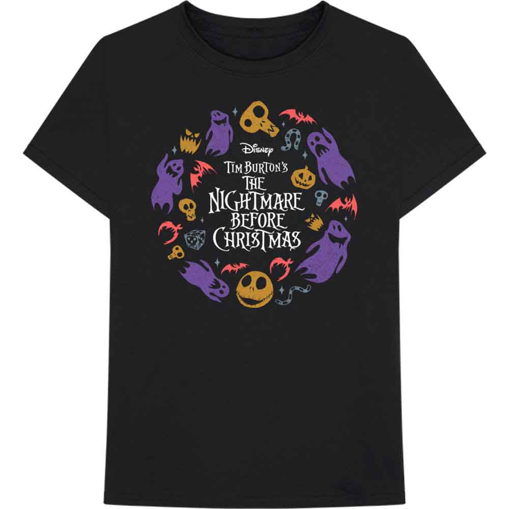 Camiseta de Disney con personajes de Pesadilla antes de Navidad volando