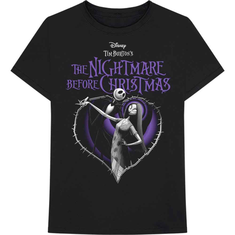 Camiseta de Disney Pesadilla antes de Navidad Corazón morado