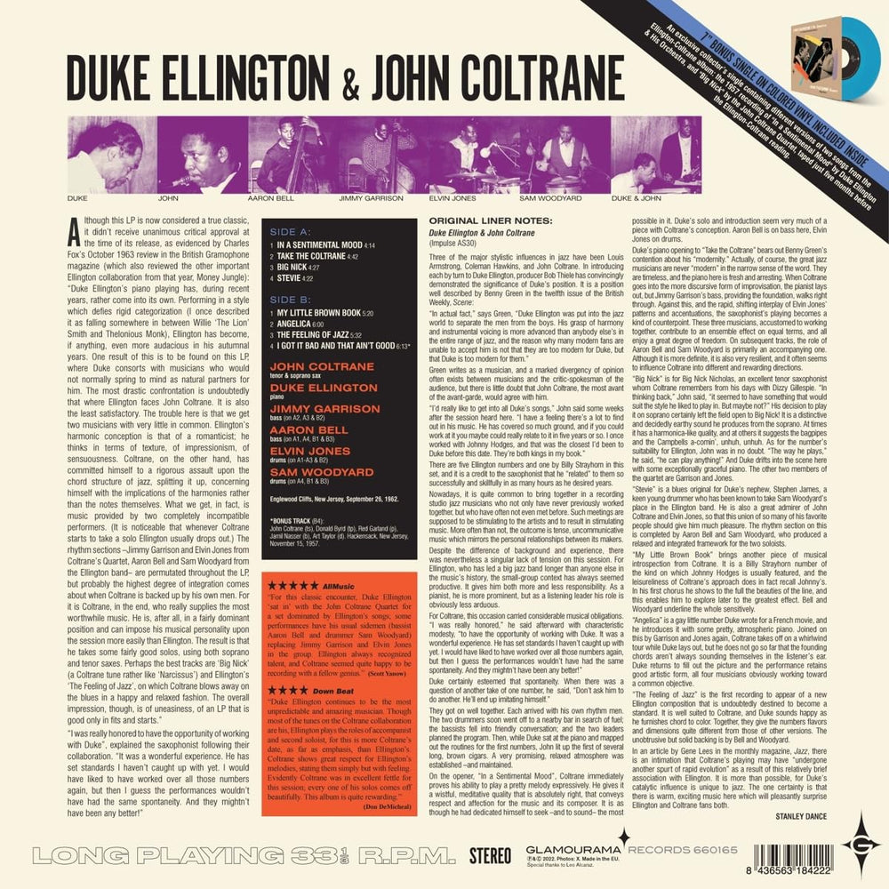 Duke Ellington & John Coltrane (180 Gram Blue Colored Vinyl with Bonus 7-Inch) [Import] (Vinyl)