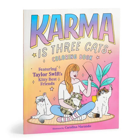 Karma Is Three Cats Coloring Book