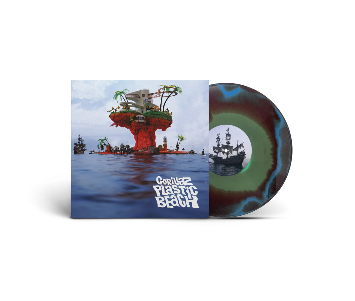 Gorillaz - Plastic Beach (Limited, Brick & Mortar Exclusive) [Half-Speed Mastered] [Blue, Green And Orange Vinyl] [Vinyl]