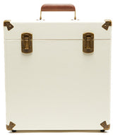 GPO Retro SWB18CT 12" Vinyl Record Case 35 Cnt Capacity Removable Lid - Cream / Tan [Turntable Accessories]
