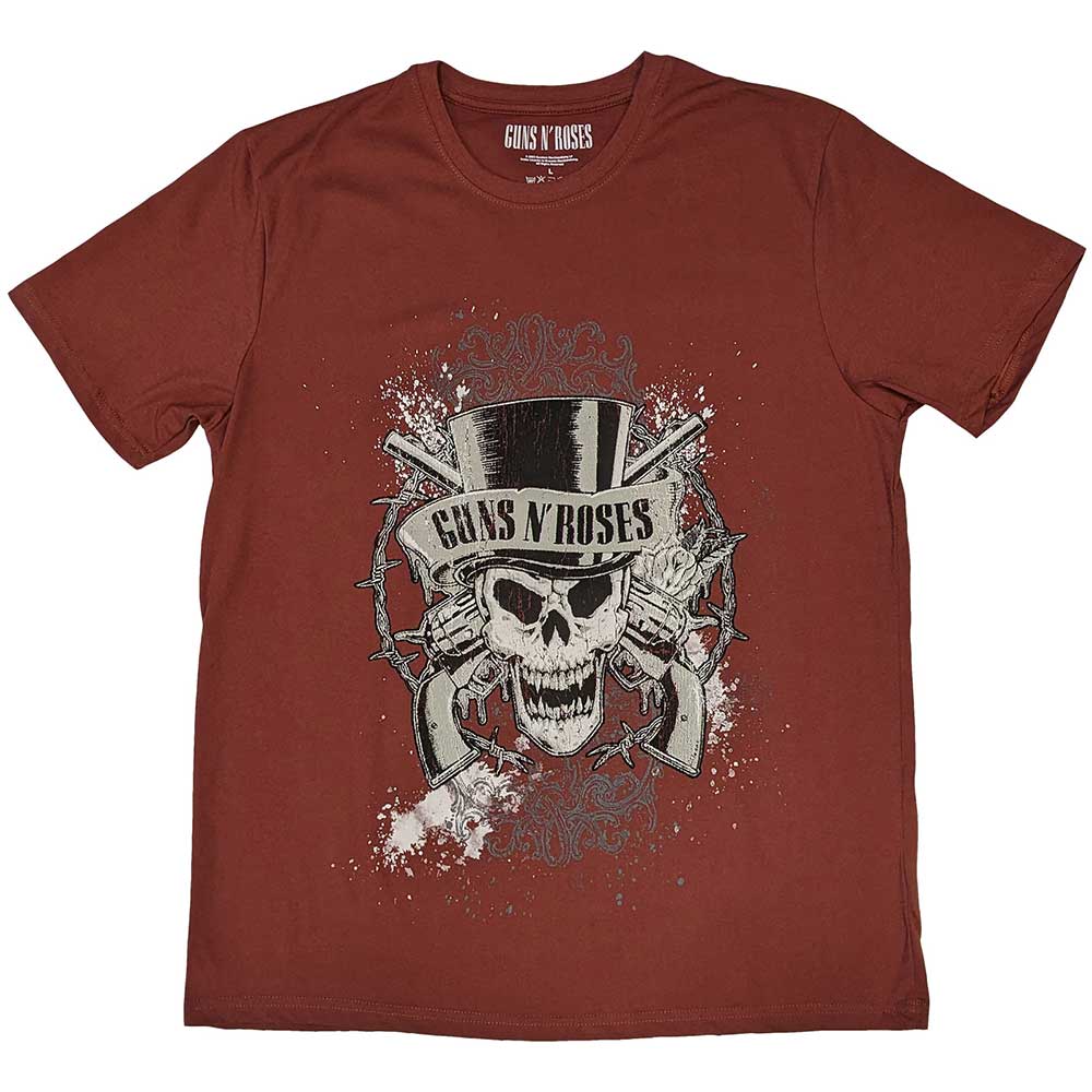 Camiseta con calavera descolorida de Guns N' Roses