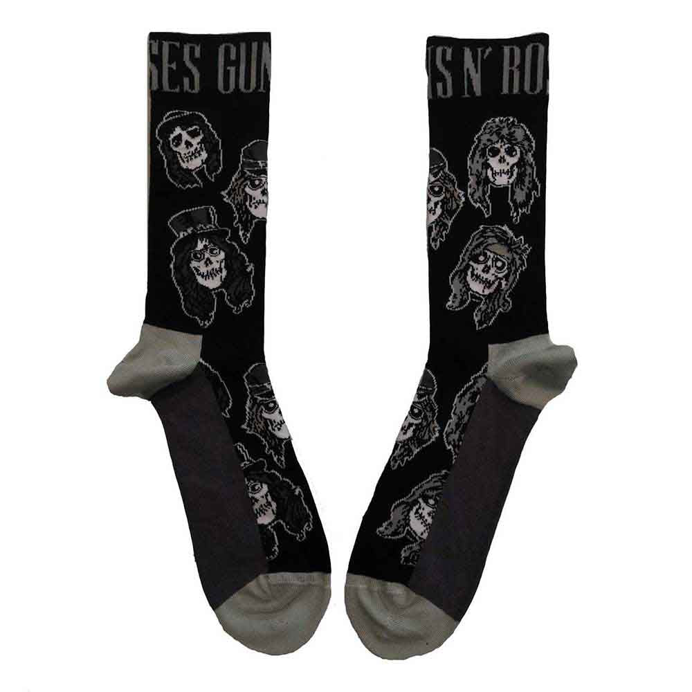 Guns N' Roses Skulls Band Monochrome [Socks]