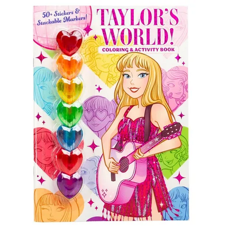 Taylor's World! Coloring and Activity Book with 50+ Stickers & Stackable Markers!
