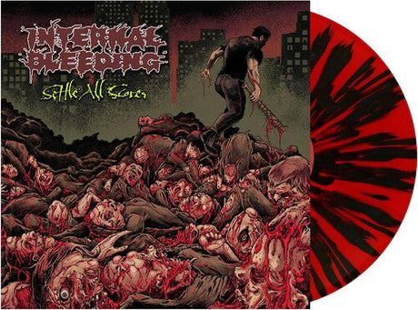 Internal Bleeding - Settle All Scores [Red W/ Black Splatter Vinyl] [Vinyl]