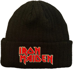 Iron Maiden - Iron Maiden - Embroidered Logo - Acrylic Knit Hat - Black BN400IRM3 (Hat, One Size Fits All, Black) [Hat]