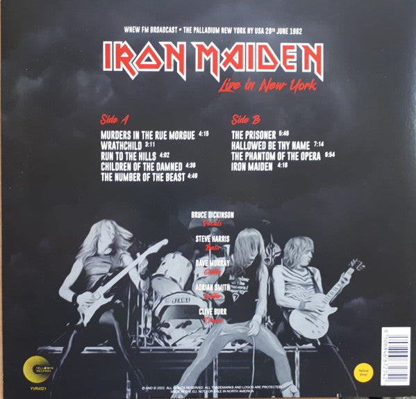 Iron Maiden Live In New York: Palladium June 29th, 1982 (Yellow Vinyl) [Import] [Records & LPs]