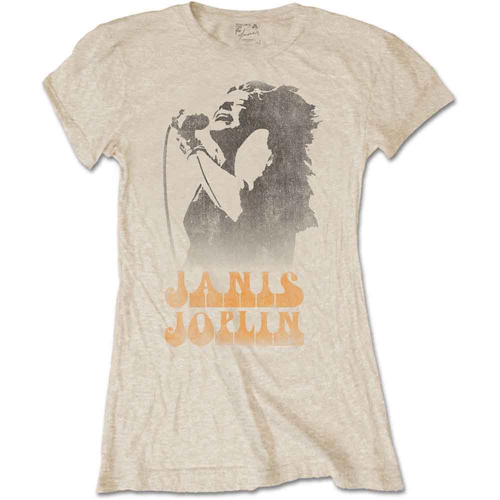 Janis Joplin Working The Mic [Short Sleeve Tee]