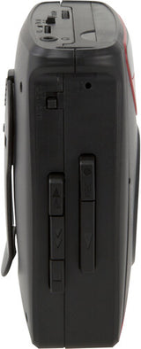 GPX CAS337 Portable Cassette Player with AM/FM Radio/Voice Record (Red, Black, Cassette Player) (Cassette Player)