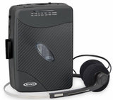 Jensen SCR-75-HP Classic Personal Cassette Player with AM FM Radio (Black) [Cassette Player]