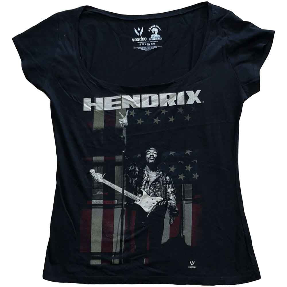 Camiseta de manga corta con la bandera de la paz de Jimi Hendrix