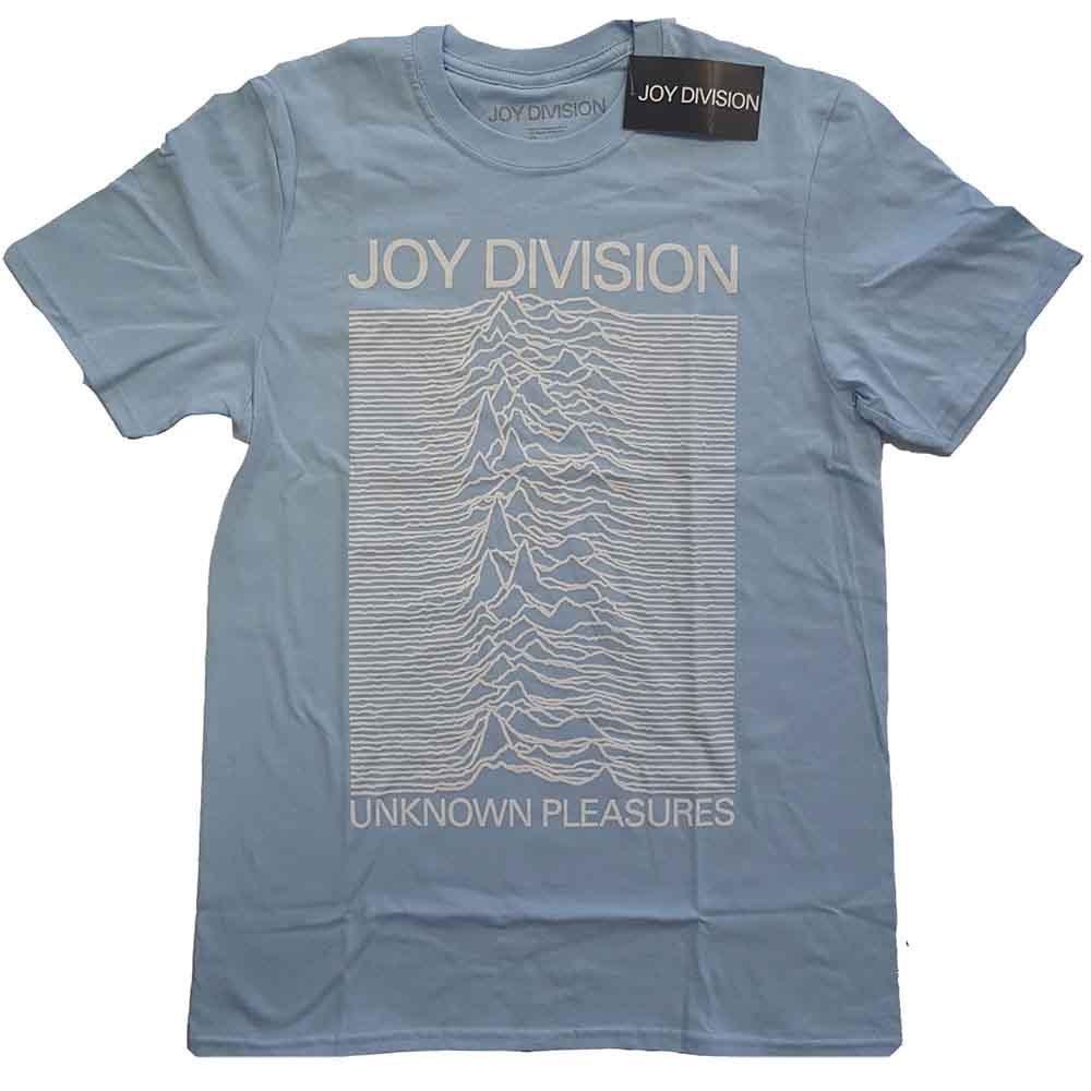 Joy Division Unknown Pleasures White On Blue [T-Shirt]