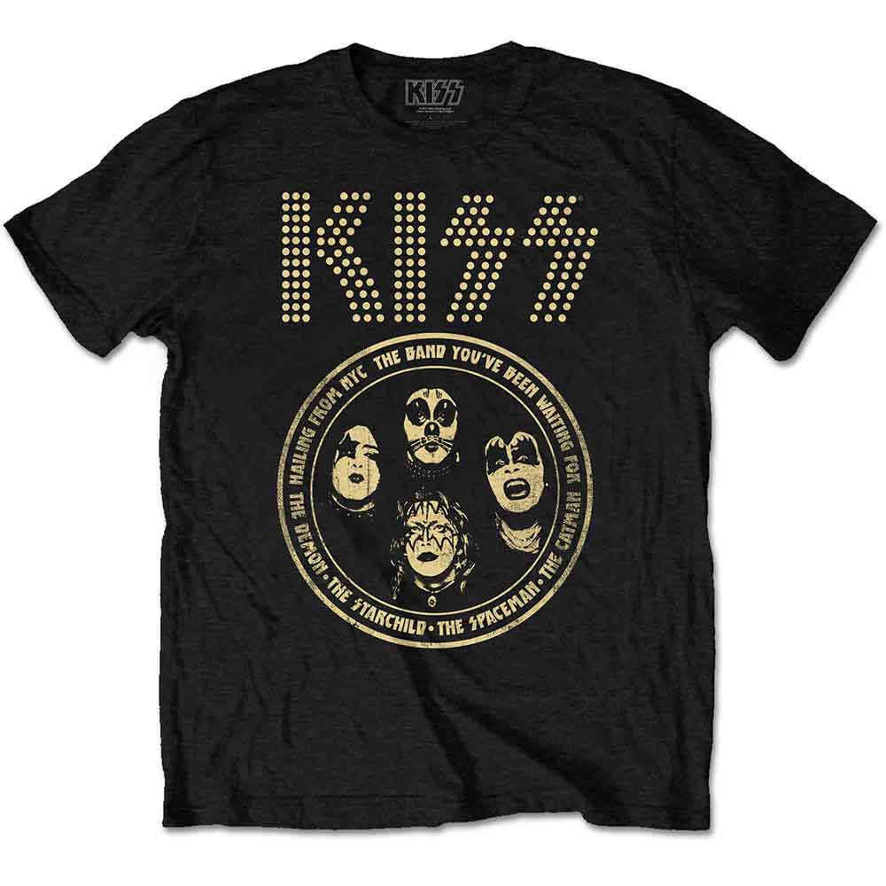 Camiseta de la banda Kiss Band Circle