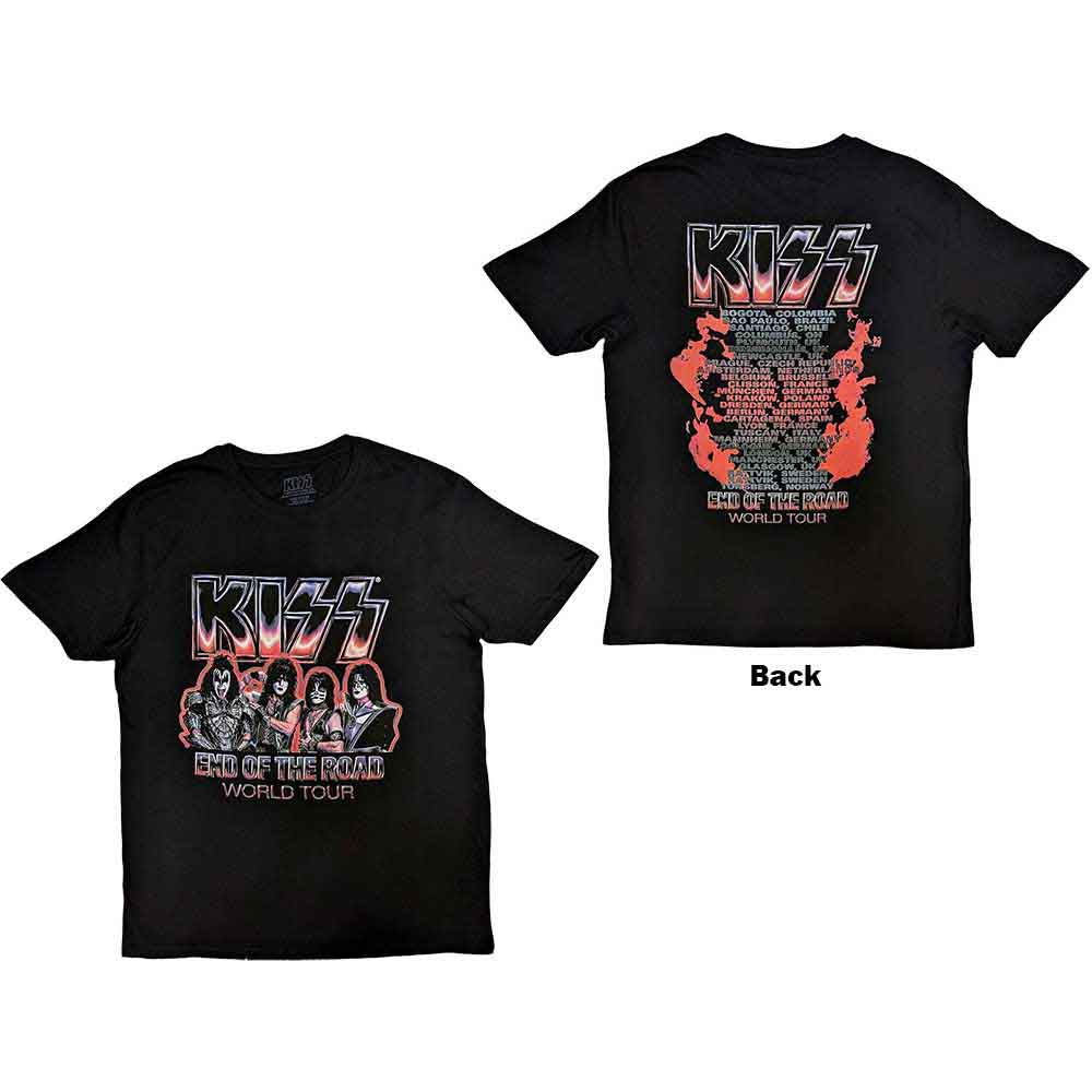 Camiseta roja de la gira Kiss End Of The Road