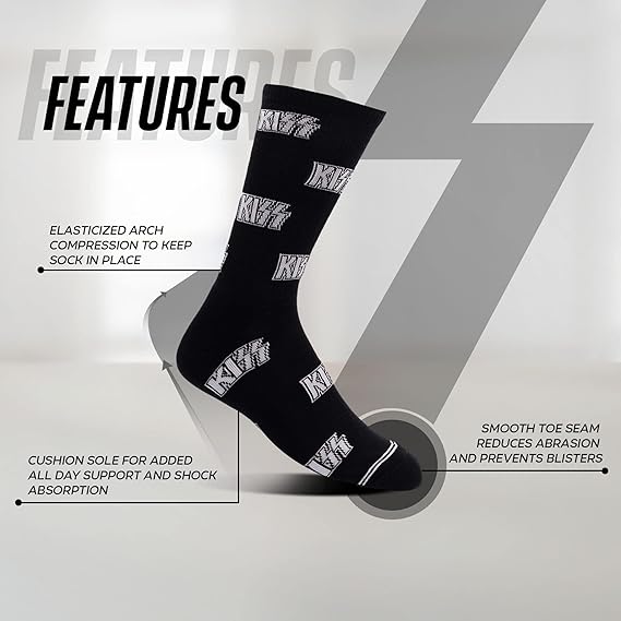 Kiss - Kiss All Over Logo Crew Socks (One Size) [Socks]