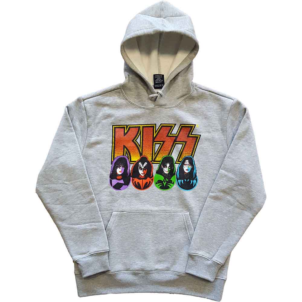 Sudadera con el logotipo, las caras y los iconos de Kiss