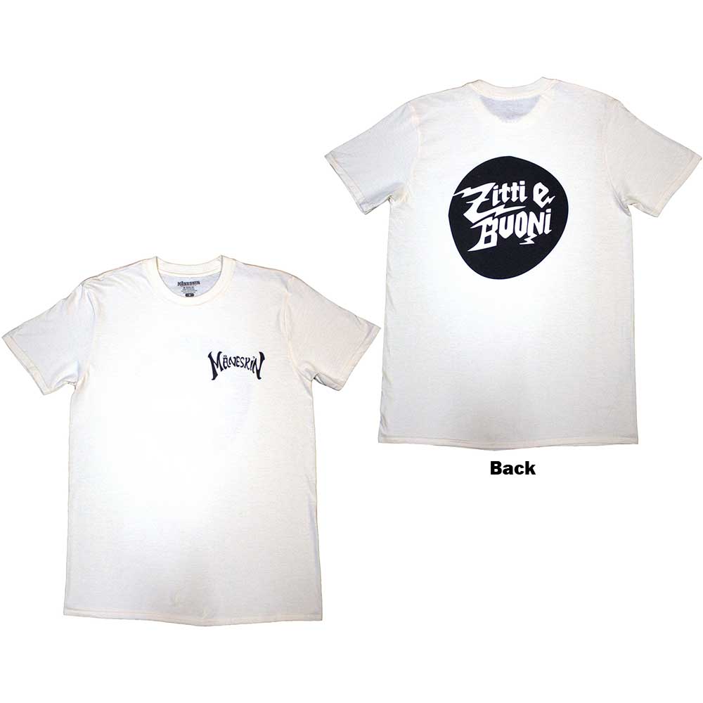 Maneskin Pocket Logo & Zitti e Buoni Circle [T-Shirt]