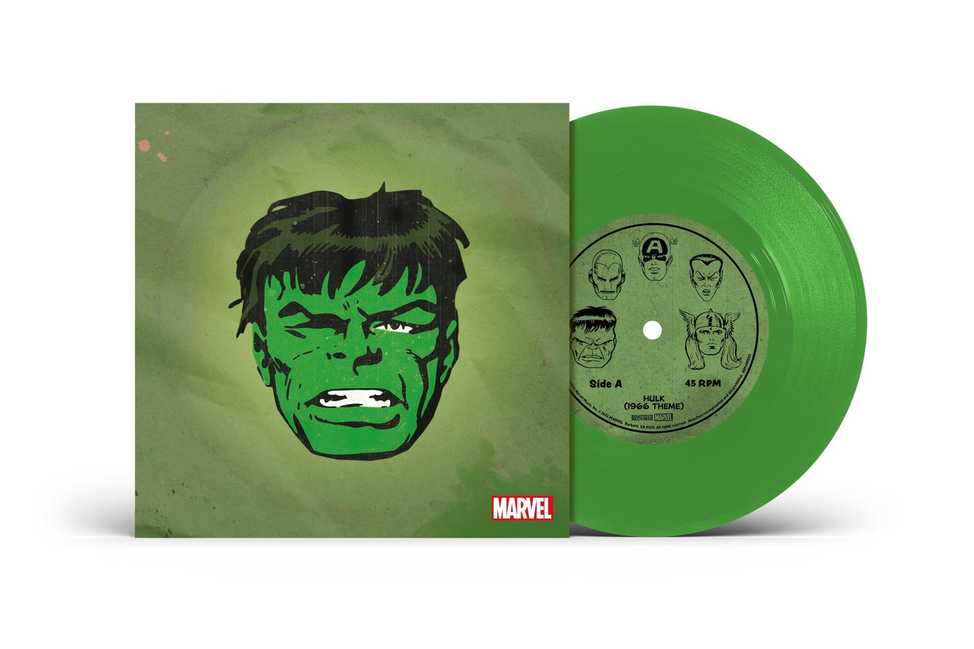 Marvel Chorus - Hulk (1966 Theme) / Merry Marvel Marching Society [Translucent Green 7" Single] [Vinyl]
