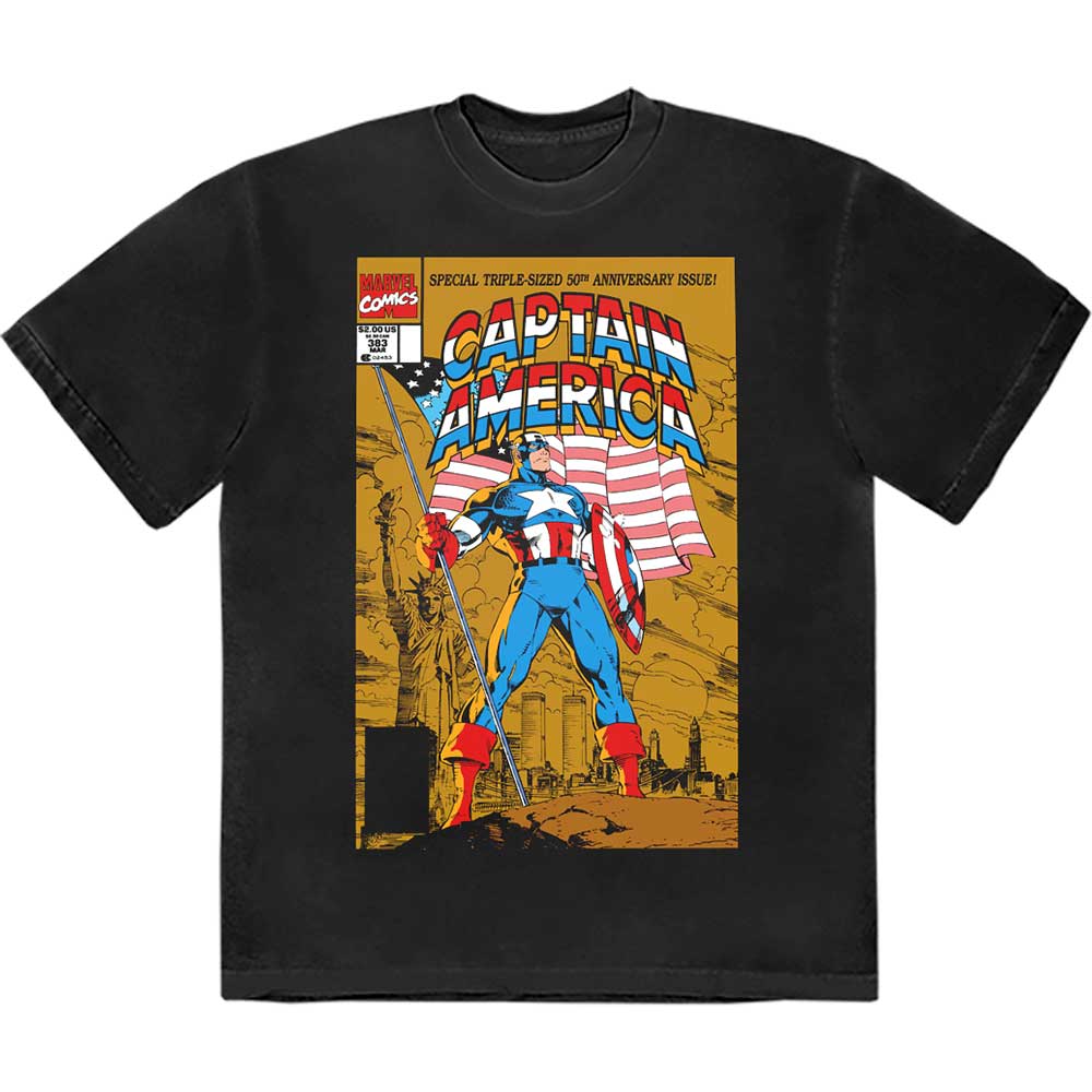 Camiseta de Marvel Comics con la portada del cómic número 50 del Capitán América