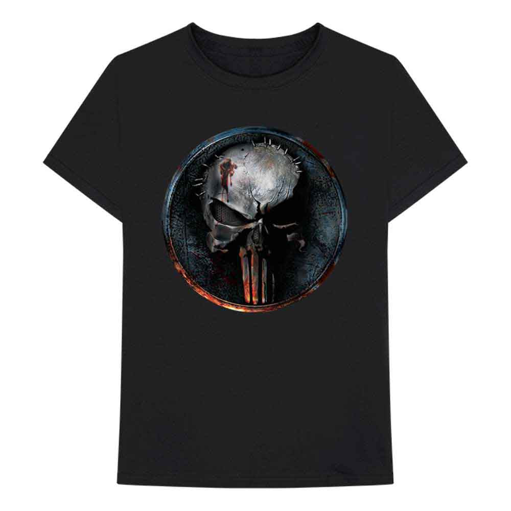 Camiseta de Marvel Comics con calavera sangrienta de Punisher