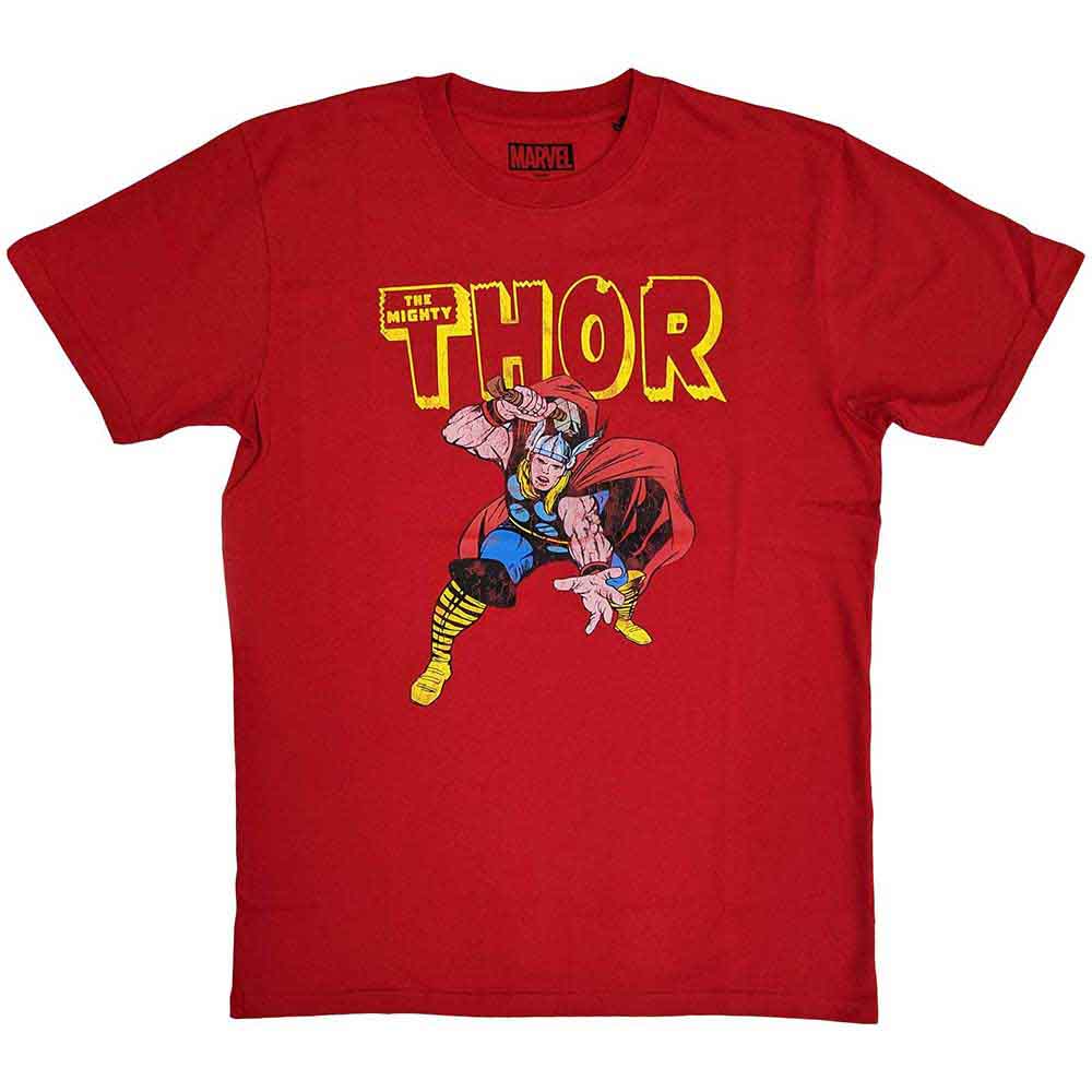 Camiseta con el martillo de Thor desgastado de Marvel Comics