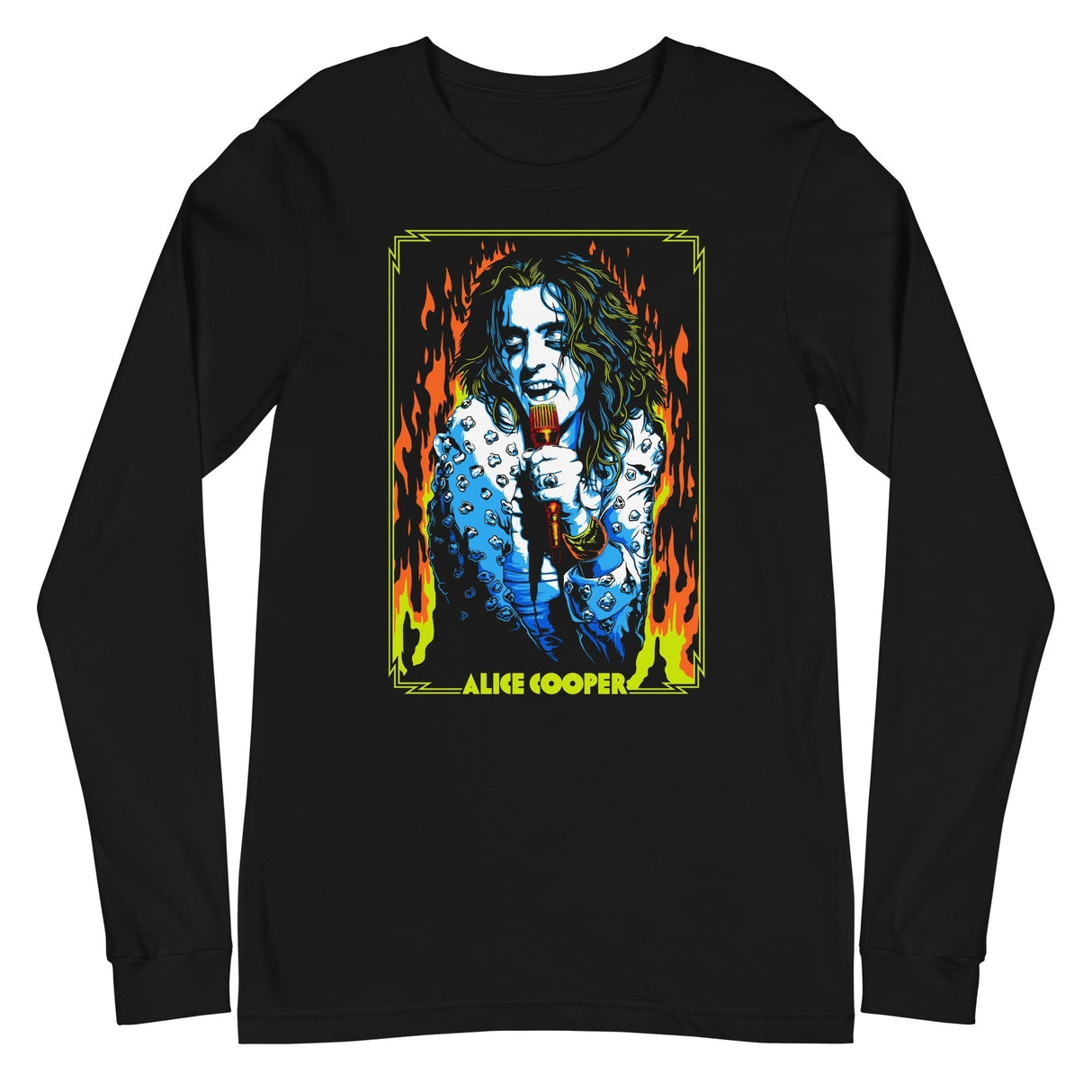MERCHMOMENT Alice Cooper - Flames Long Sleeve T-Shirt [Apparel]