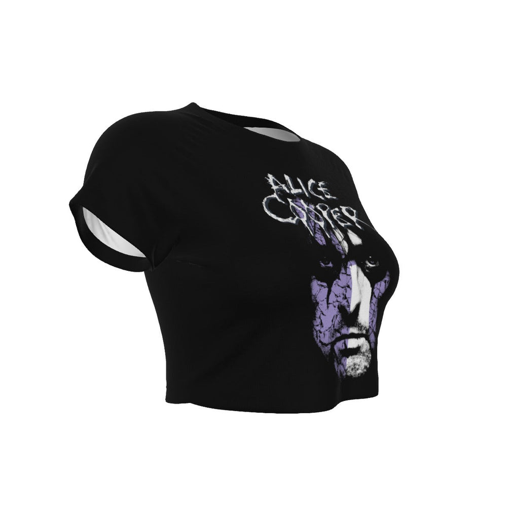 MERCHMOMENT Alice Cooper Vintage Look Women's Crop Top [Apparel]